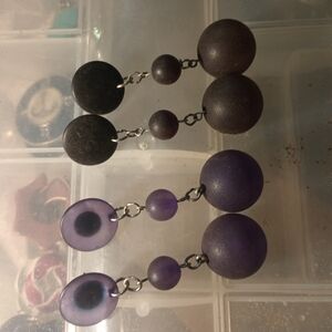 Elegant Purple Drop Earrings